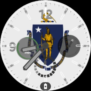 Massachusetts Flag Watchface Screenshot 1