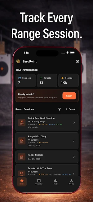 Zero Point - Range Log Screenshot 0