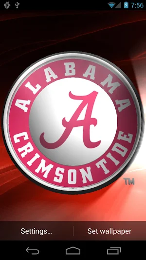 Alabama Crimson Tide LWP &Tone Screenshot 0