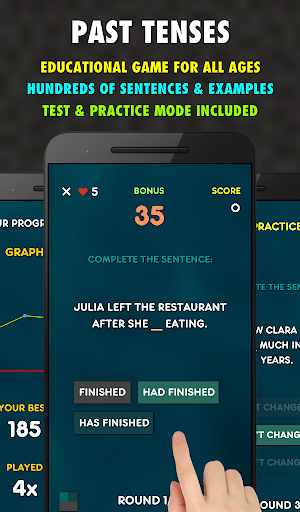 Past Tenses Grammar Game Screenshot 0