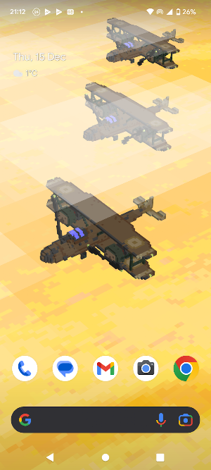 Voxel Airplanes 3D LWP Screenshot 1