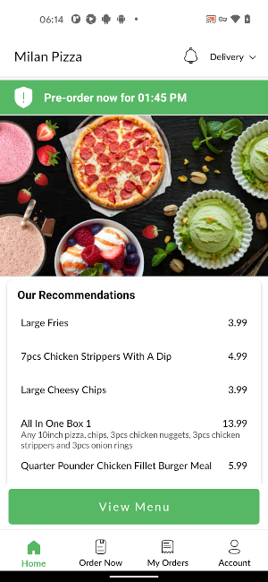 Milan Pizza Screenshot 1