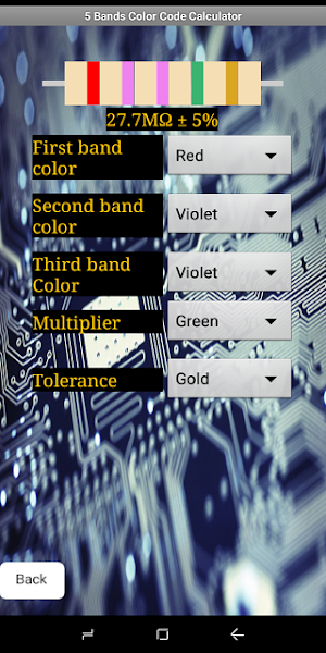 2021 Resistor Color Code Calculator Screenshot 2