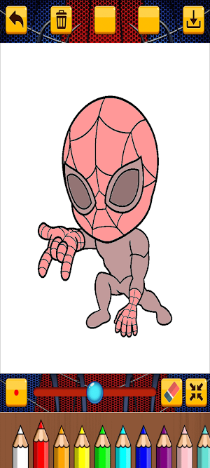 Coloring Hero Spider Screenshot 3