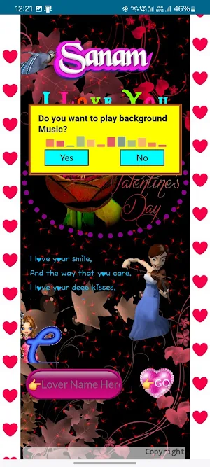 Valentine Live Greeting Card Screenshot 3