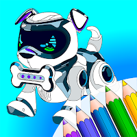 Robotic Animals Coloring Book