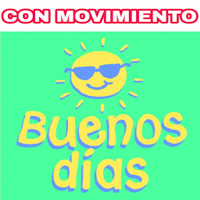 Buenos dias sticker movimiento