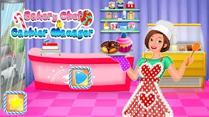 Bakery Chef & Cashier Manager: Cooking Cream Cake Screenshot 0