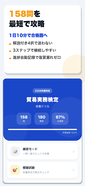 貿易実務検定 合格ドリル Screenshot 0