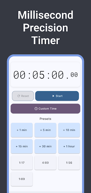 Millisecond stopwatch & timer Screenshot 2