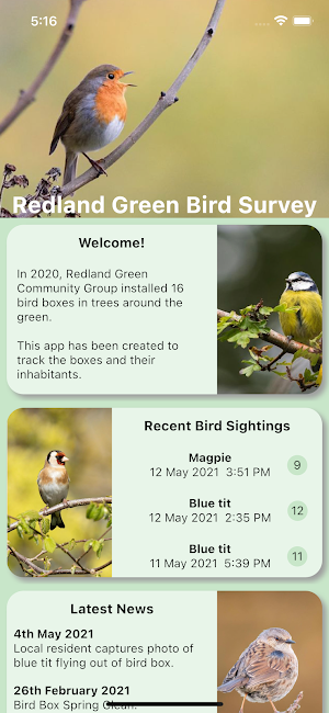Redland Green Bird Box Survey Screenshot 0