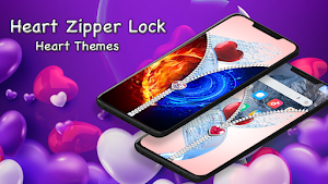 Heart Zipper Screen Lock Screenshot 2