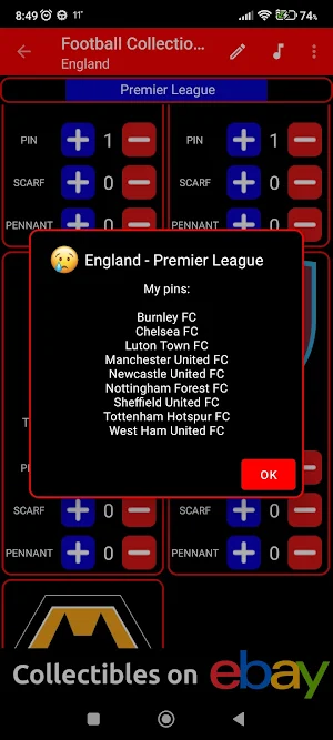 Football Collections Screenshot 3