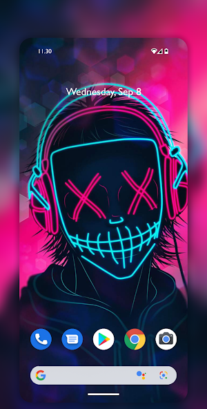 Neon Mask Wallpaper Led Purge Screenshot 1