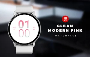 Clean Modern Pink Watch Face Screenshot 0