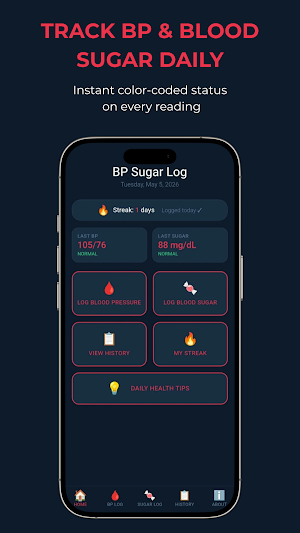 BP Sugar Log: Health Tracker Screenshot 0