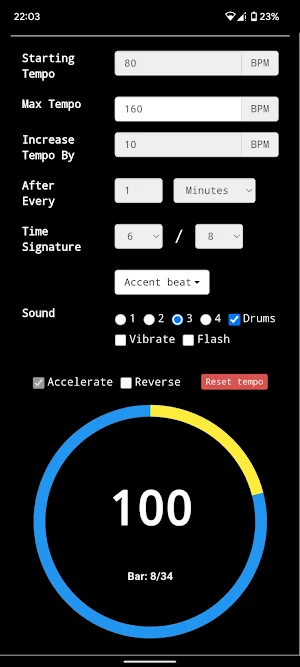Accelonome - Metronome Screenshot 2