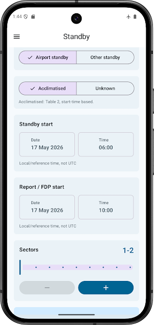 EASA FTL Assistant Screenshot 3