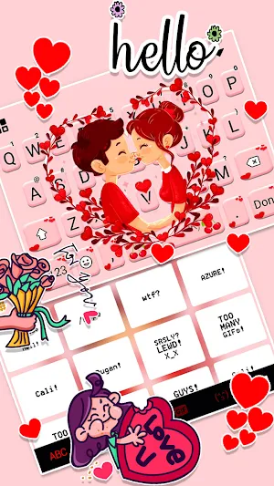 Couple Love Wedding Keyboard Background Screenshot 2
