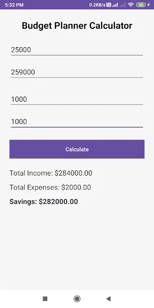 Budget Planner Calculator Screenshot 3