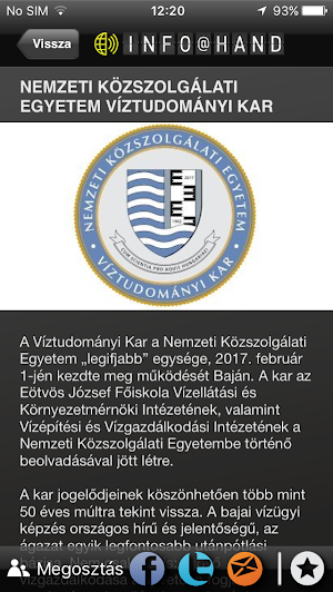 NKE-VTK Vízügyi Tudástár INFO@HAND Screenshot 1