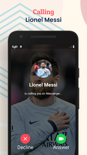 Lionel Messi Fake Chat & VCall Screenshot 2