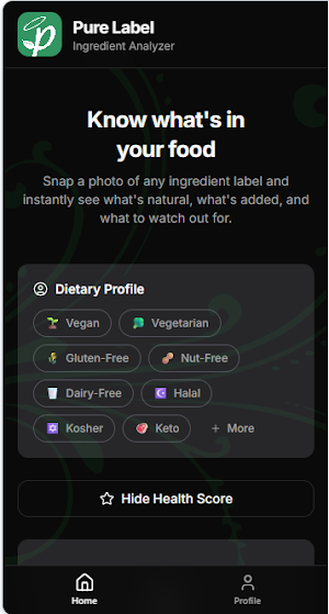 Pure Label Screenshot 2