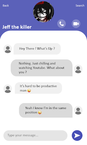 Jeff the killer Video Call Screenshot 3