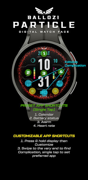 BALLOZI PARTICLE Watch Face Screenshot 2