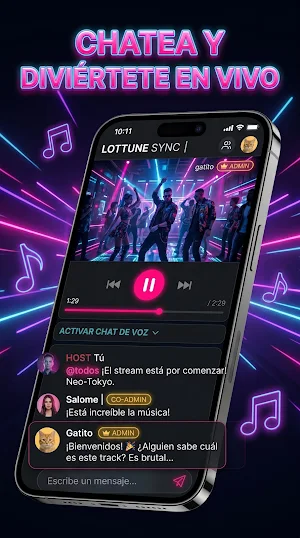 Lottune Sync: Chat y cine Screenshot 0