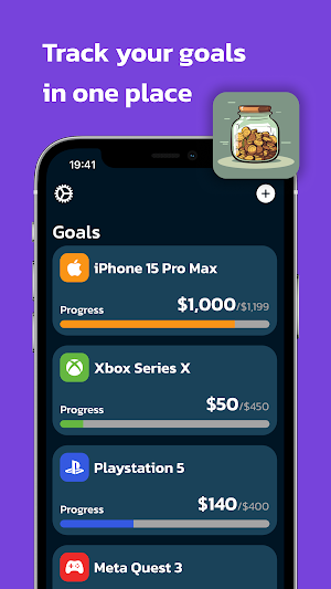 Money Box Savings Goal Tracker Screenshot 0