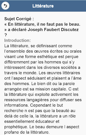 Littérature - Sujets Corrigés Screenshot 1