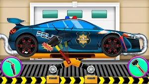Police Car Wash Cleanup: Repair & Design Vehicles Screenshot 0
