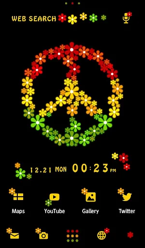Reggae wallpaper-Peace Flowers Screenshot 0