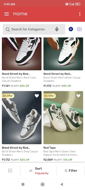 Redtape Online Shopping App Screenshot 2