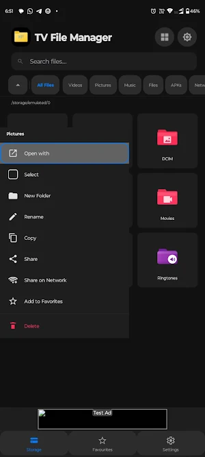 TV File Manager Screenshot 1