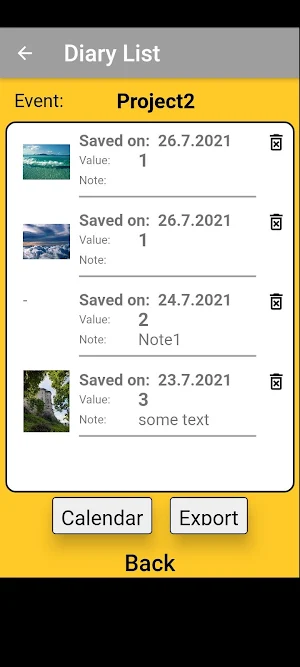 Diary - Remember events Screenshot 1
