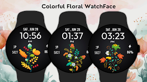 Colorful Floral WatchFace Screenshot 3