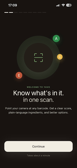 Yavo: Food Scanner Screenshot 1