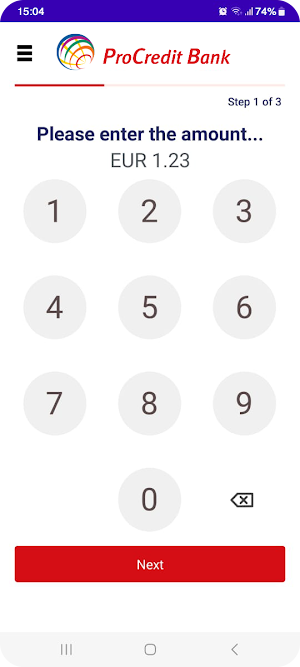 ProCredit Bank mPOS Screenshot 0