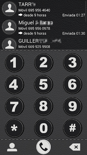 THEME BLACK LEATHER EXDIALER 2 Screenshot 0