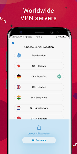 Free VPN powered by WireGuard® Screenshot 2