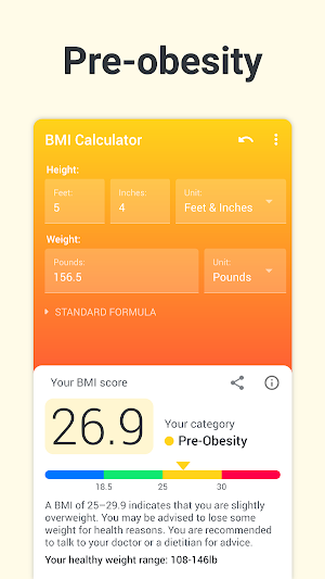 BMI Calculator Screenshot 2