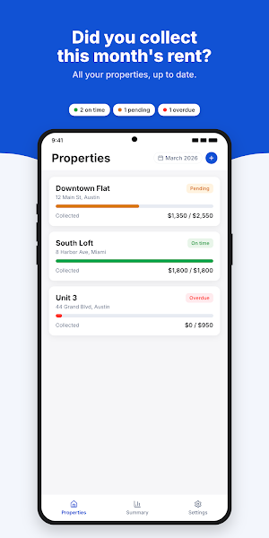RentDue: Rent Tracker & Log Screenshot 0