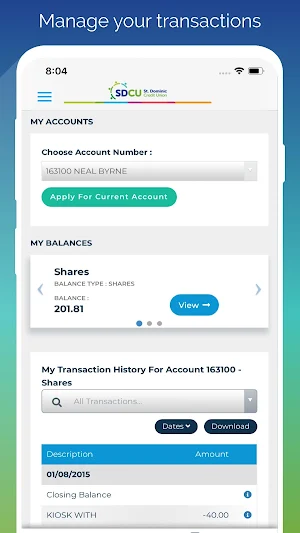 St. Dominic Credit Union Screenshot 1