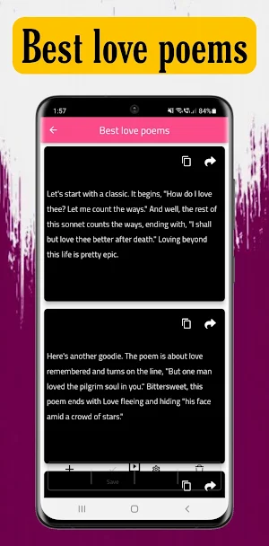 Love Letters - Love poems Screenshot 2