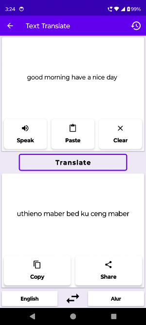 English To Alur Translator Screenshot 2