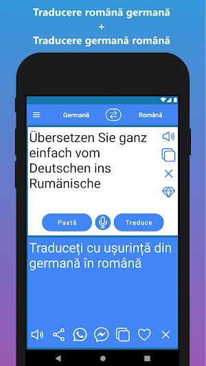 Romanian to German Translation Screenshot 2