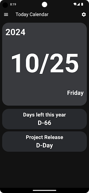 Today Calendar Screenshot 1
