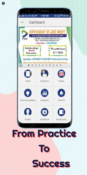 EFFICIENT IIT-JEE NEET Online Exam & Prep Screenshot 0